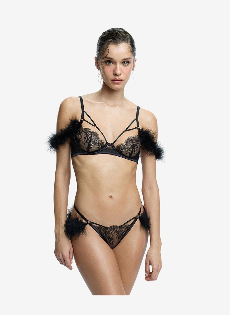 Penti Women Reine Wired Black Lifting Bra - Image 1