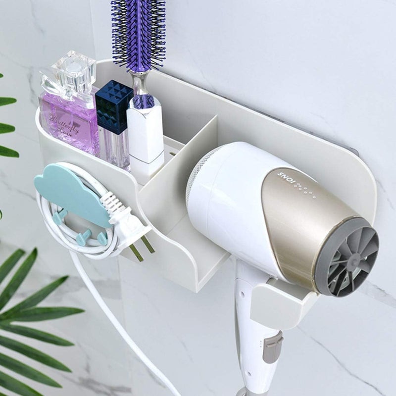 Multifunctional Modern Bathroom Organizer – Blow Dry Holder and Shampoo Rack, Keeps Your Bathroom Organized Easily – Available at FASHION.HOME - Image 1