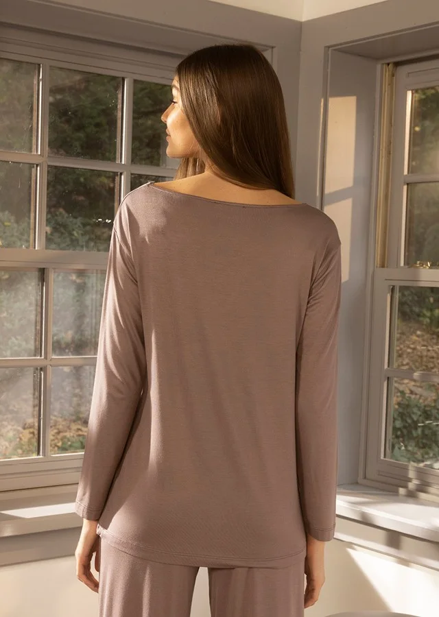 Penelope Bedroom Women's Long Sleeve T-Shirt XL Mink - Baily Collection