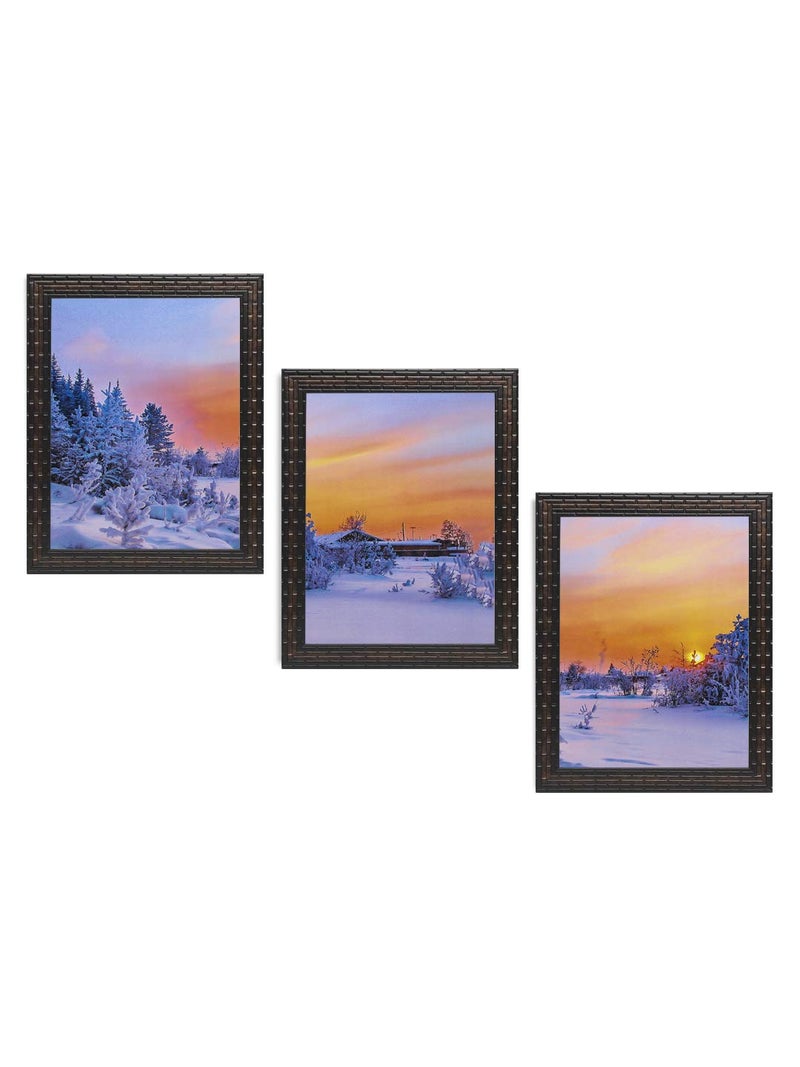 Indianara Set of 3 Pair of Modern Art Paintings (3297) without glass 10.2 X 13, 10.2 X 13, 10.2 X 13 INCH - Image 3