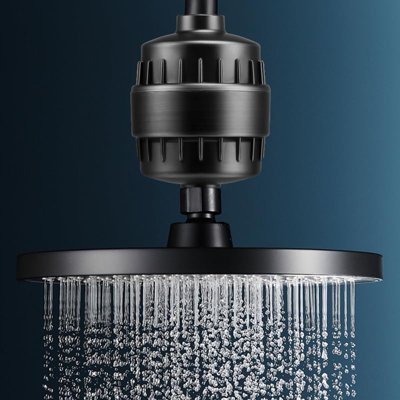 TAYRAN 15-Stage Shower Filter, Two Cartridge Hard Water Filter - High Output Shower Water Filter Removes Chlorofluoride Heavy Metals Improves Skin, Hair and Nails Condition (Silver grey) - Image 4