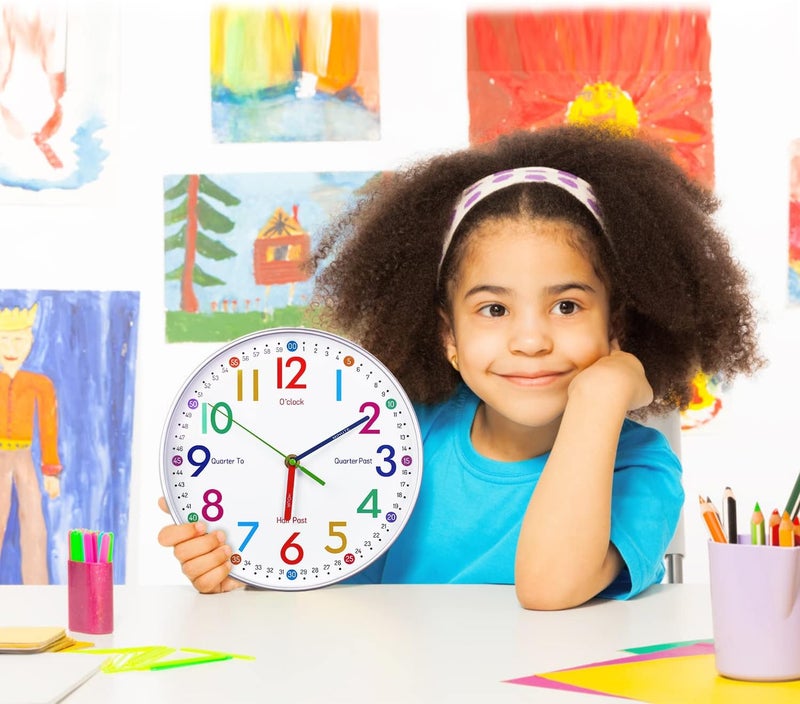 AIRUIFU Colorful Wall Clock for Kids - Image 4