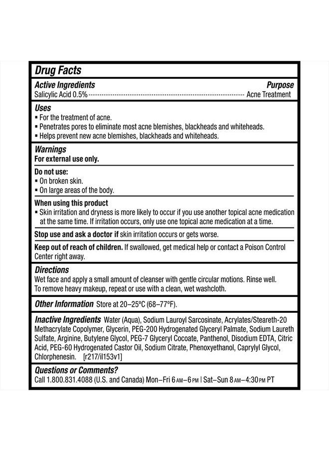 PAULA'S CHOICE - CLEAR Pore Normalizing Cleanser, Salicylic Acid Acne Face Wash, Redness & Blackheads, 6 Ounce - Image 1