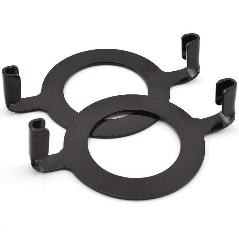 MARRTEUM E26 Lamp Harp Saddle Base Lampshade Holder 1-7/16" (36 mm) Non-Slip UNO Collar Adapter for E26 Threaded Base, 2pcs Black Tone - Image 1