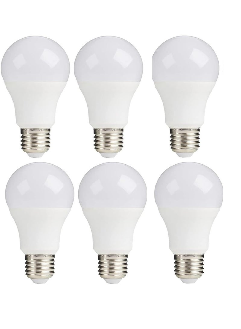 لمبة ليد 9 وات - كعب قلاوظ E27 - موفرة لجميع استخدامات الاضاءة داخل المنزل - (إضاءة أبيض) (6)، 9.0 واط - Image 1