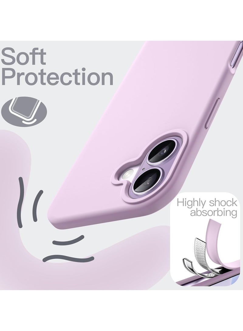 ACLIX Silicone Case Compatible with iPhone 17, Slim Liquid Silicone Phone Case with 3-Layer Soft Rubber Shockproof Bumper with TPU Lining (Light Purple) - Image 2