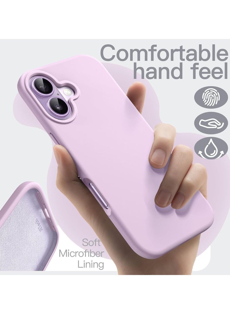 ACLIX Silicone Case Compatible with iPhone 17, Slim Liquid Silicone Phone Case with 3-Layer Soft Rubber Shockproof Bumper with TPU Lining (Light Purple) - Image 3