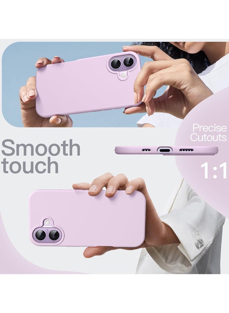 ACLIX Silicone Case Compatible with iPhone 17, Slim Liquid Silicone Phone Case with 3-Layer Soft Rubber Shockproof Bumper with TPU Lining (Light Purple) - Image 4