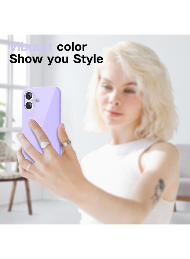 ACLIX Silicone Case Compatible with iPhone 17, Slim Liquid Silicone Phone Case with 3-Layer Soft Rubber Shockproof Bumper with TPU Lining (Light Purple) - Image 5