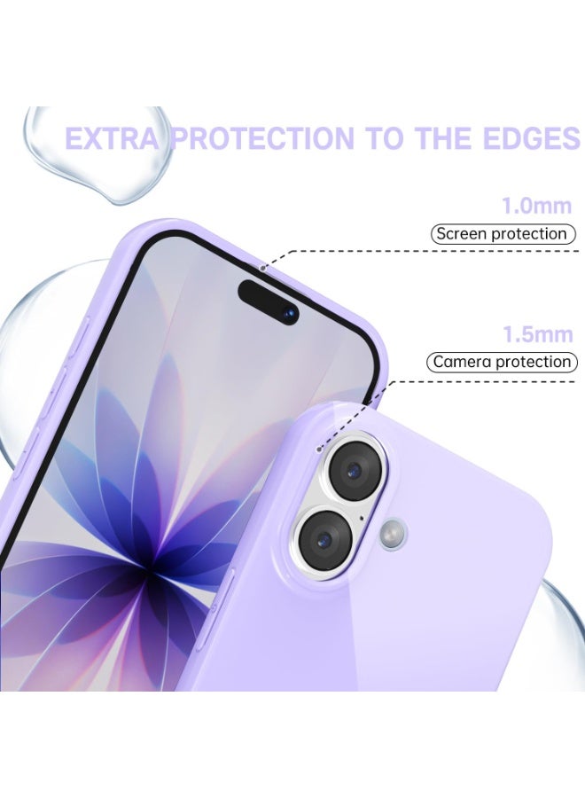 ACLIX Silicone Case Compatible with iPhone 17, Slim Liquid Silicone Phone Case with 3-Layer Soft Rubber Shockproof Bumper with TPU Lining (Light Purple) - Image 2