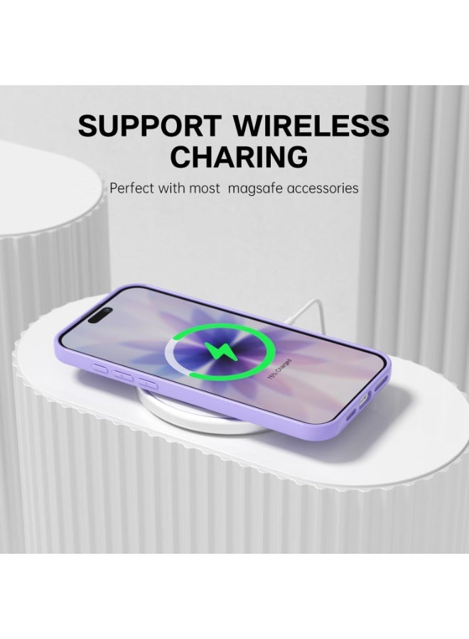 ACLIX Silicone Case Compatible with iPhone 17, Slim Liquid Silicone Phone Case with 3-Layer Soft Rubber Shockproof Bumper with TPU Lining (Light Purple) - Image 4