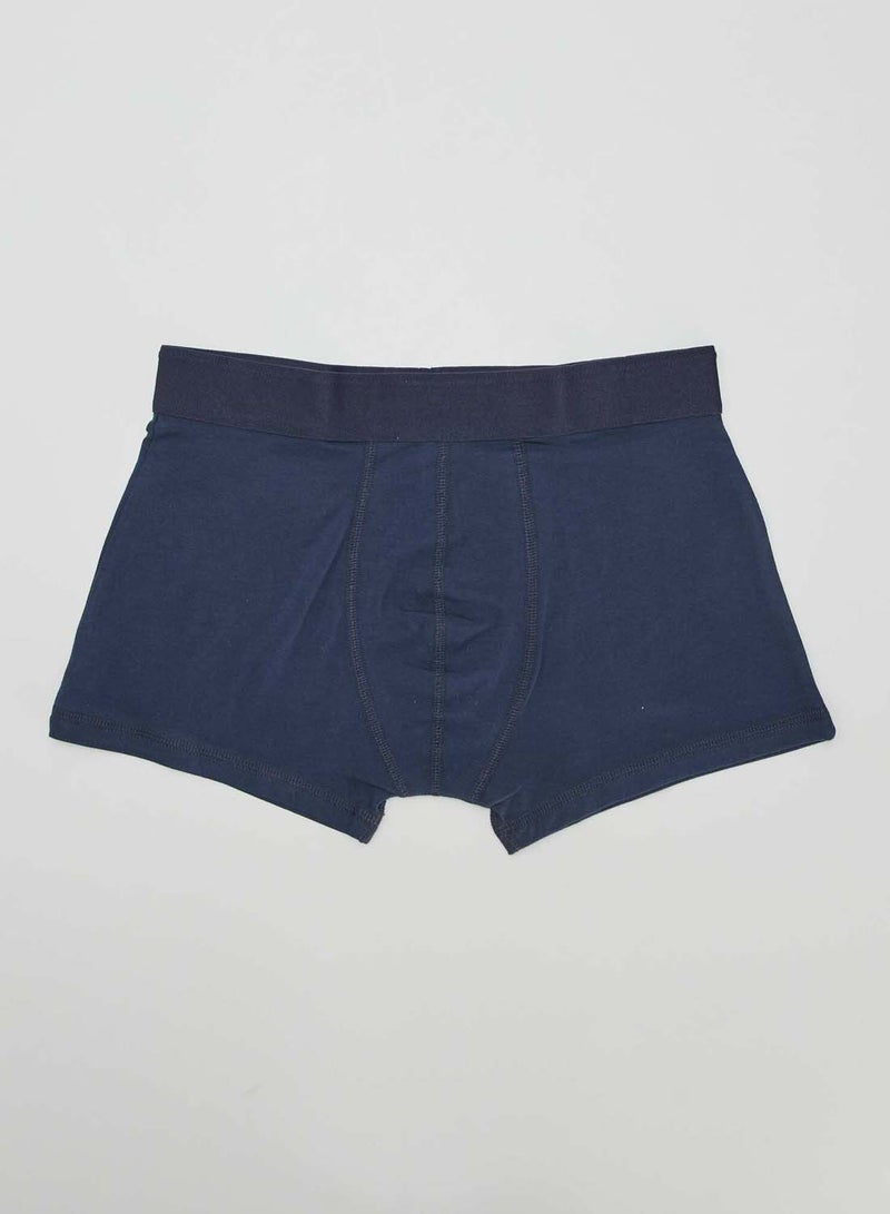 Kiabi pack-of-3-plain-boxers-blue-1 - Image 2