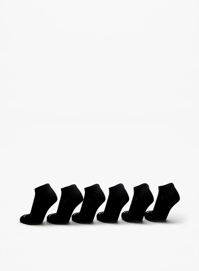 Kappa Black Logo Detail Ankle Length Sports Socks - Set of 6 for Men | Best Price UAE