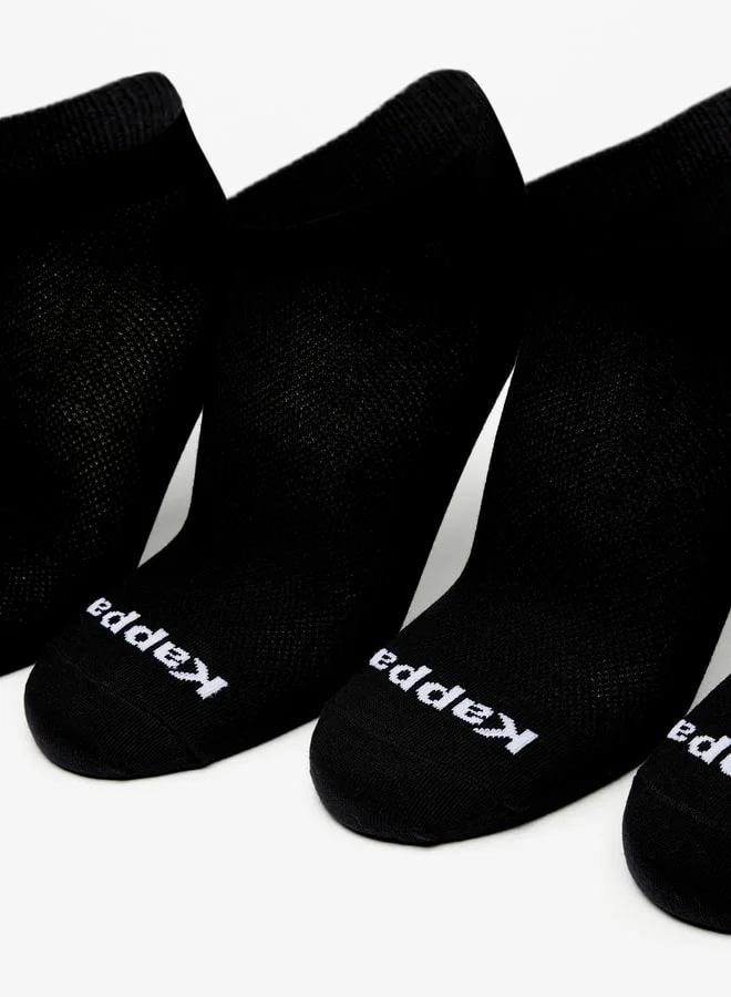 كابا جوارب رياضية بطول الكاحل بتفاصيل شعار - مجموعة من  قطع