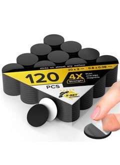 X-bet MAGNET Magnetic Dots Self Adhesive Magnet Dots (0.8" X 0.8") Peel & Stick Magnetic Circles Industrial Flexible Sticky Magnets Sheets Is Alternative Stickers Strip And Magnetic Tape (120 Pcs)  - Image 1