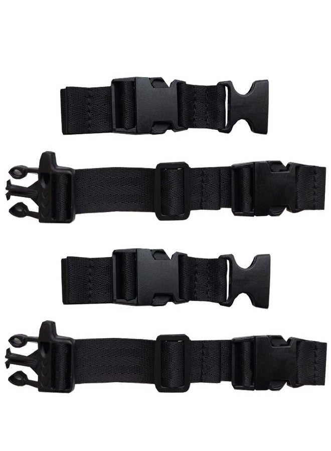 HDHYK 2 pack Nylon Universal Backpack Chest Strap-3/4 Inch Webbing Chest Belt-AdjustableBackpack Sternum Strap (Black) - Image 2