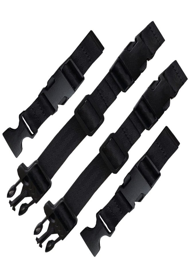 HDHYK 2 pack Nylon Universal Backpack Chest Strap-3/4 Inch Webbing Chest Belt-AdjustableBackpack Sternum Strap (Black) - Image 1