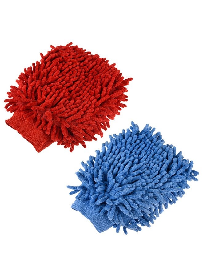 Kuber Industries Gloves | Microfiber Cleaning Gloves | Chenille Mitts for Kitchen | 50 GSM Hand Duster for Kitchen | Hand Gloves for Car | Duster for Glass | Pack of 2 | Multi - Image 1