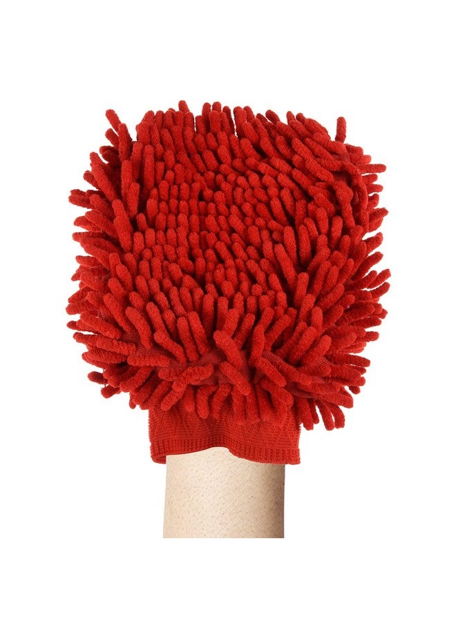 Kuber Industries Gloves | Microfiber Cleaning Gloves | Chenille Mitts for Kitchen | 50 GSM Hand Duster for Kitchen | Hand Gloves for Car | Duster for Glass | Pack of 2 | Multi - Image 2