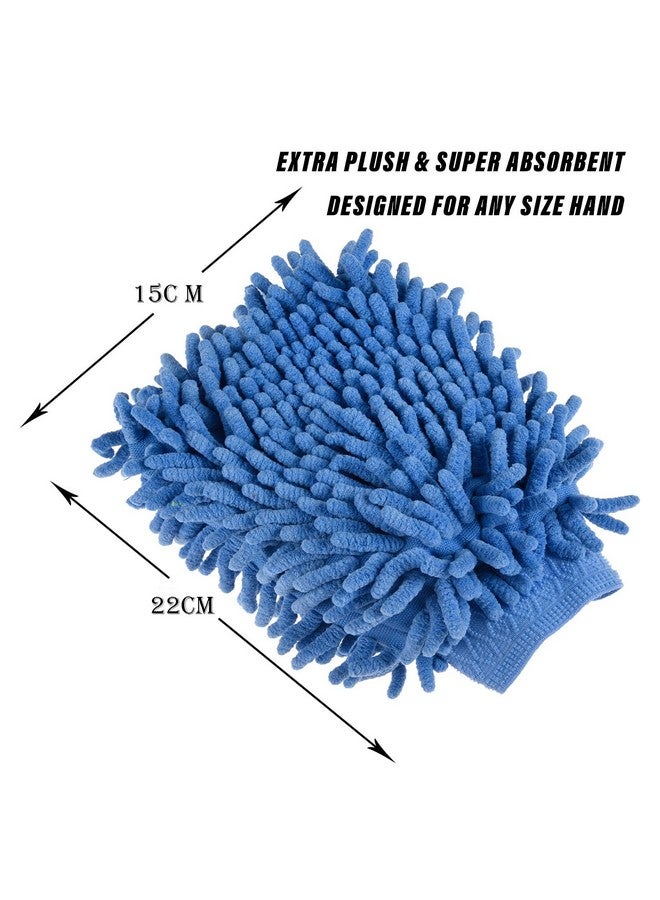 Kuber Industries Gloves | Microfiber Cleaning Gloves | Chenille Mitts for Kitchen | 50 GSM Hand Duster for Kitchen | Hand Gloves for Car | Duster for Glass | Pack of 2 | Multi - Image 3