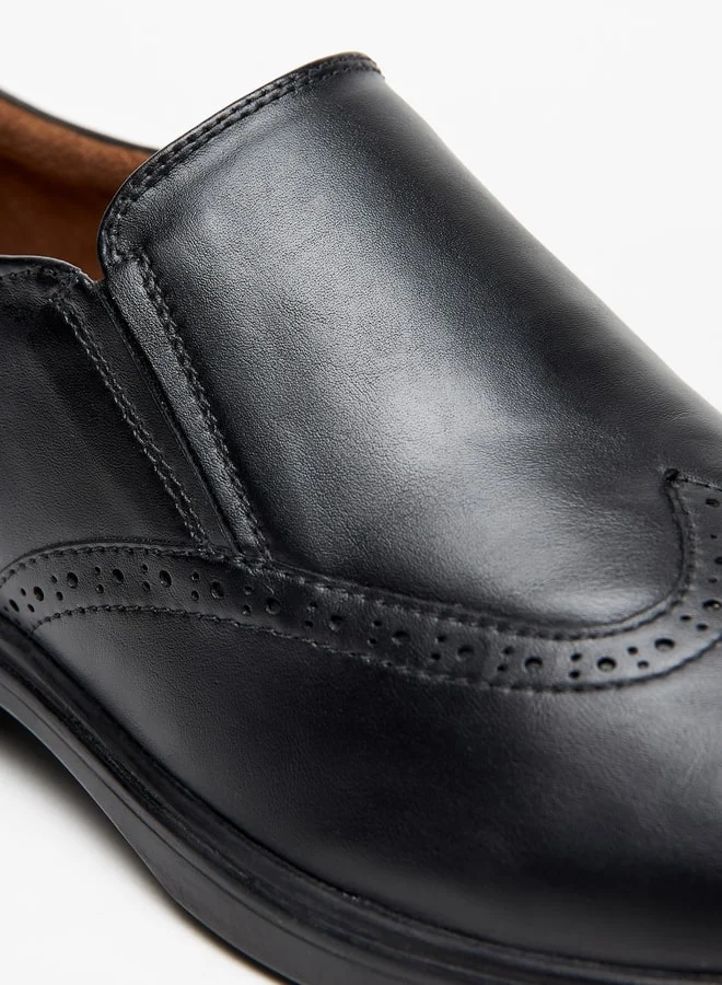 ال بي ال من شو اكسبرس Men's Solid Slip-On Leather Loafers