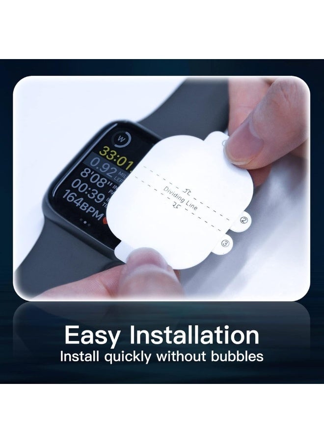 Screen Protector For Apple Watch Series 9/8/7 45mm Flexible TPU Film Anti-Scratch HD Clear 3-Pack - Image 3