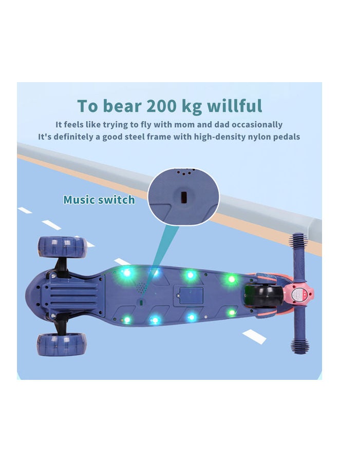 Kidle 3-In-1 Flash Wheel With Music Scooter Blue 60x30x80cm - Image 3