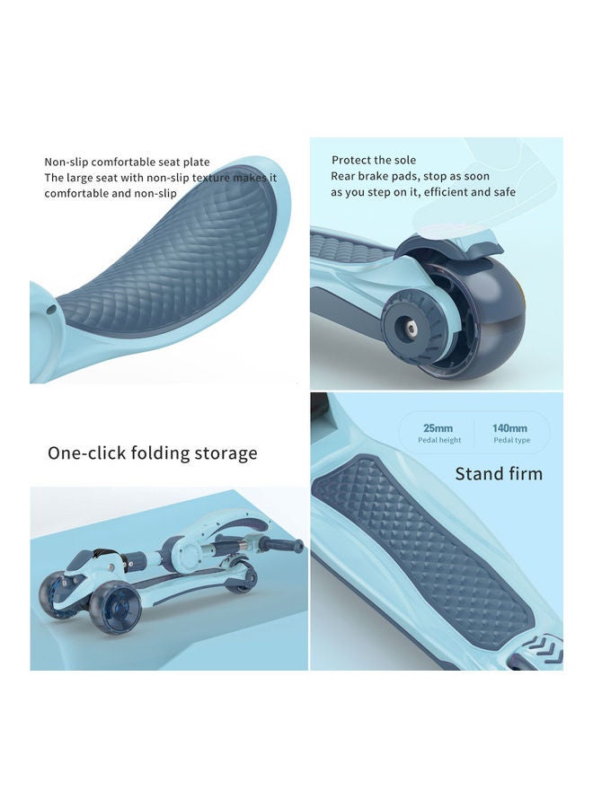 Kidle 3-In-1 Flash Wheel With Music Scooter Blue 60x30x80cm - Image 5