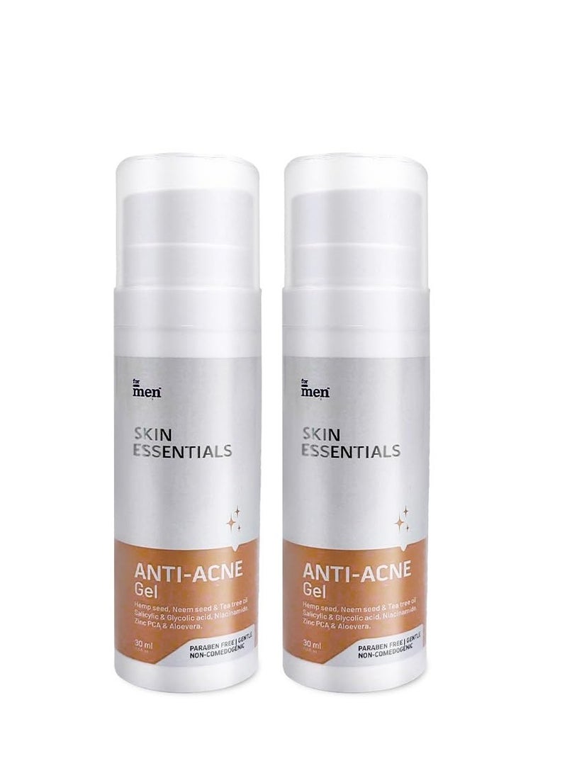 ForMen Anti Acne Gel with Salicylic Acid For Men Acne Prone Fight Acne Scarring 30 gm Pack of 2 - Image 1