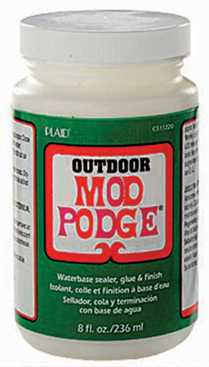 Mod Podge Waterbase Sealer, Glue and Finish for Outdoor (8-Ounce), CS11220 Clear Finish - Image 1