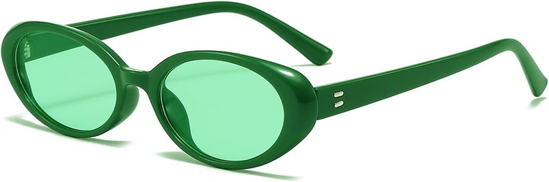 Breaksun Retro Oval Sunglasses for Women Men Fashion Small Oval Sunglasses 90s Vintage Shades - Image 1