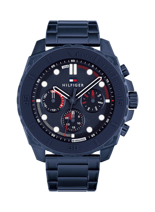 TOMMY HILFIGER ROUND ANALOG MEN'S NAVY CASE WATCH - 1710691 - Image 1