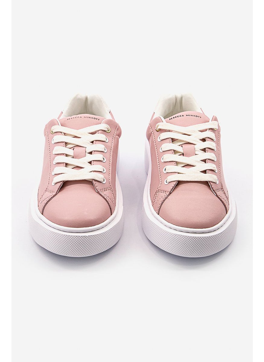 Rebecca Minkoff - Women Low Cut Casual Shoes, White and Pink - Image 1