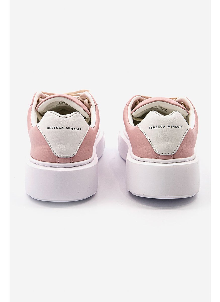Rebecca Minkoff - Women Low Cut Casual Shoes, White and Pink - Image 1