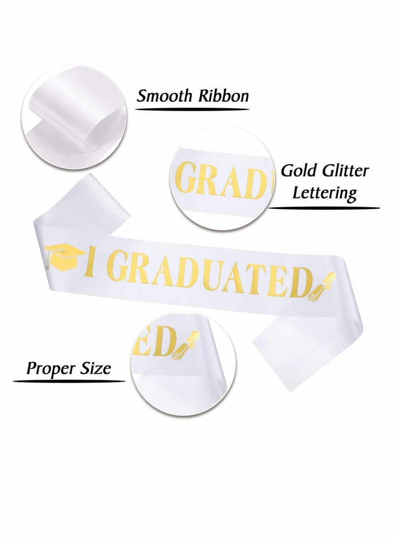 Excefore Graduation Satin Sash Crown Tiara Kit,Glittered Metal Graduation Princess Grad Crown Tiara and Graduated Sash,Great Gifts for Graduation Party Decorations...  - Image 5