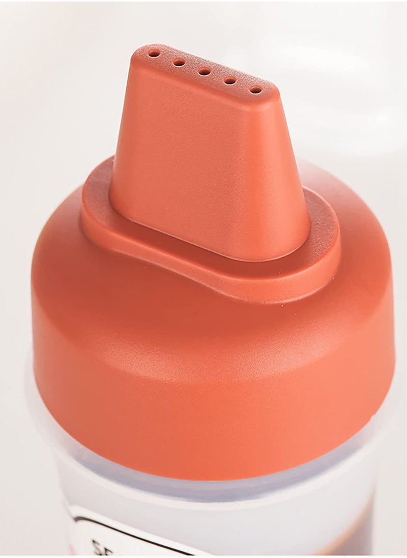 Y&D Squeeze Bottles, 8 OZ Plastic Condiment Squirt Bottles and Caps with Discrete Measurements, for Ketchup, Oil, Honey, BBQ, Sauces, Syrup, Condiments, Dressings, BPA Free (2 Pack )  - Image 4