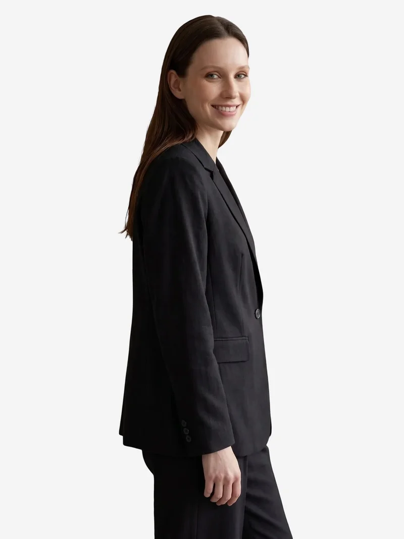 ماي فاشن MY FASHION Shawl Collar Button Blazer Jacket