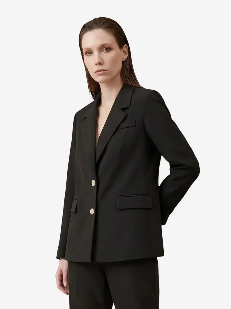 ماي فاشن MY FASHION Shawl Collar Button Blazer Jacket