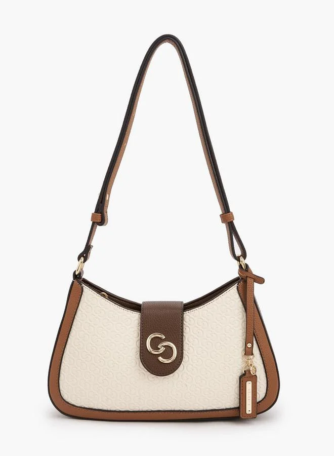 سيليست Monogram Embossed Crossbody Bag With Adjustable Strap