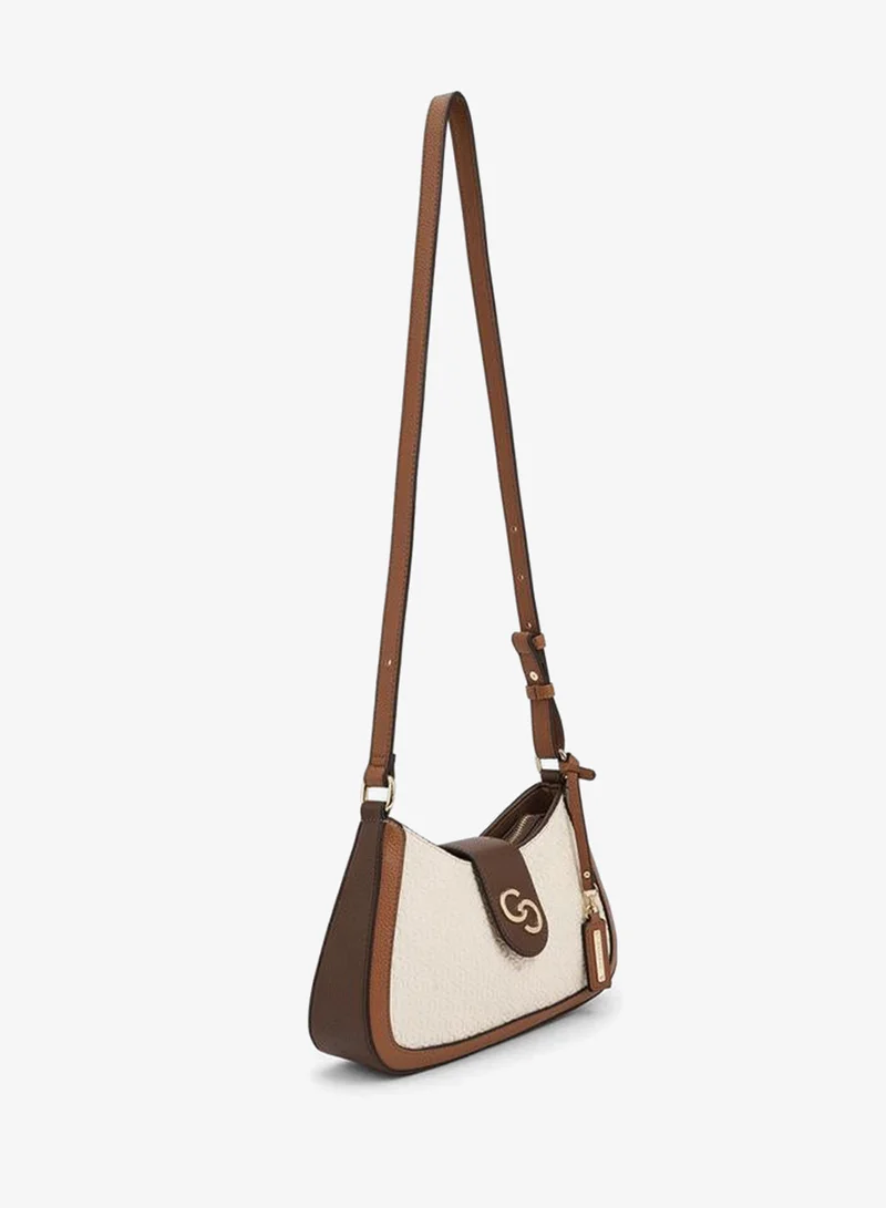 سيليست Monogram Embossed Crossbody Bag With Adjustable Strap