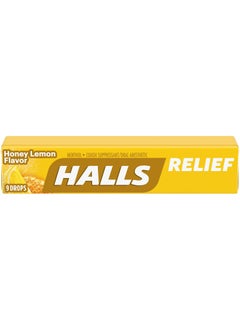 Halls Halls Mentho-Lyptus Menthol Cough Suppressant/Oral Anesthetic Drops, Honey-Lemon, 9-Count Packages (Pack of 20) 