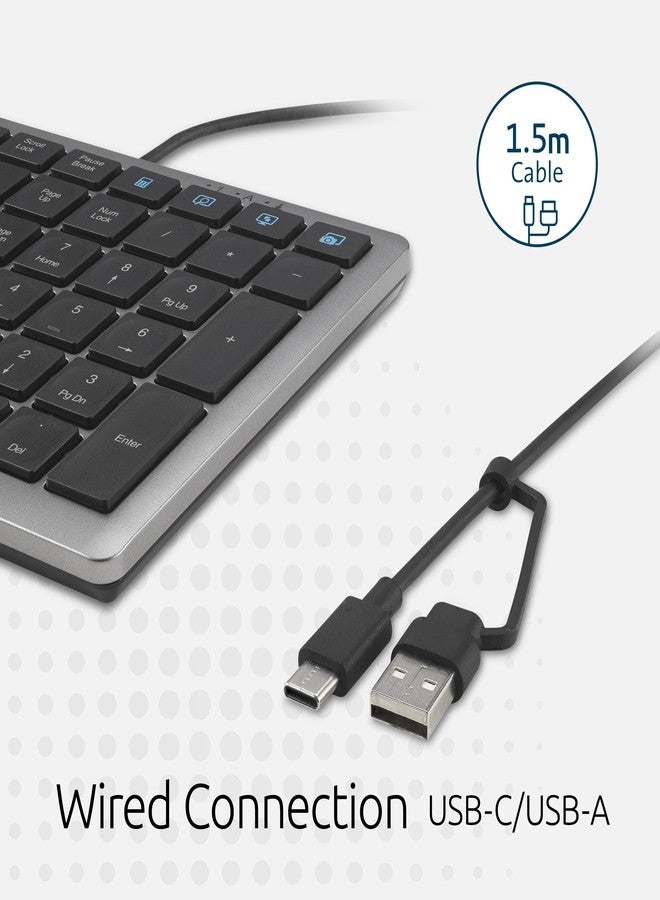 كينغستون لوحة مفاتيح كينسينغتون KB515 السلكية بمنفذ USB-C، تصميم كامل الحجم، مفاتيح هادئة بمفاتيح مقصية، قابلة للبرمجة، مفتاح اختصار Copilot، محول USB-A مرفق، متوافقة مع نظام التشغيل Windows، أسود (K75410NA) - Image 3