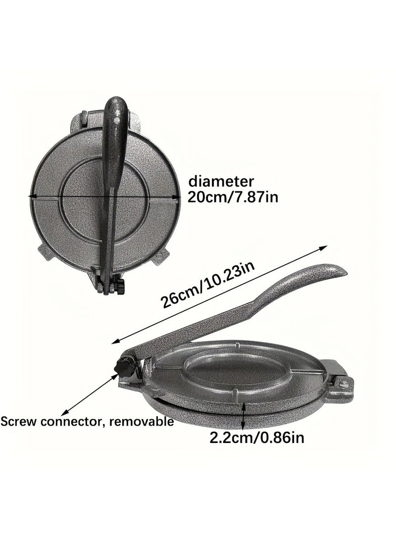 general Manual Dough Press Machine 20cm - Non-Stick Heavy-Duty Tortilla Presser Versatile for Pizza Crust Roti Flatbread Home Kitchen - Image 2