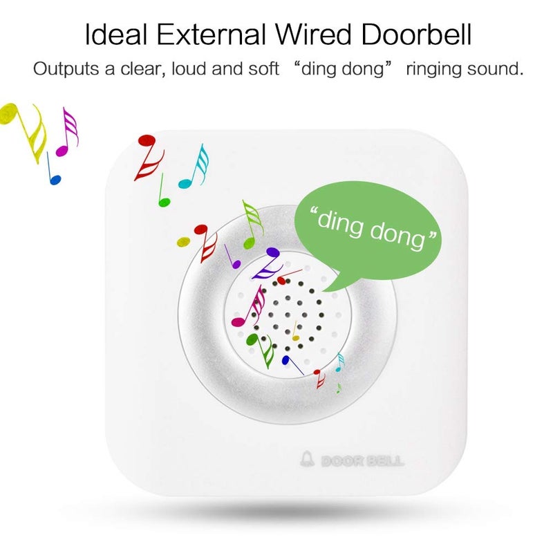 Sonew Wired Doorbell Chime,DC 12V Door Bell Alarm for Office Access Control System 4 Core Door Bell Dingdong Musical - Image 2