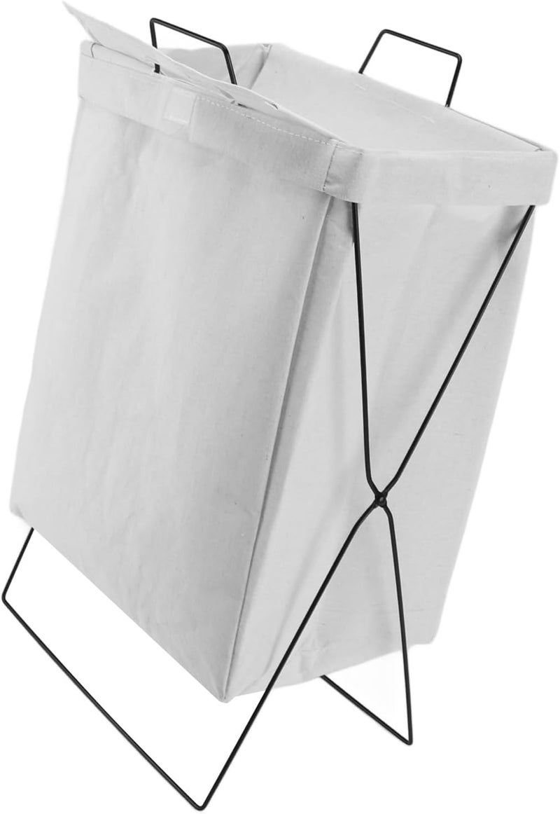 Collapsible Laundry Hamper Durable Iron Frame Standing Tall Ample Capacity for Laundry Room Organization Cloth (L) - Image 5