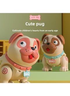 Generic Children's Electric Spray Pug Fart Light Music Baby Coax Baby Artifact Simulation Pet Dog Toy-Color:Electric Spray Pug Brown ]  - Image 1