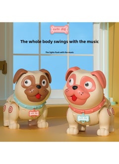 Generic Children's Electric Spray Pug Fart Light Music Baby Coax Baby Artifact Simulation Pet Dog Toy-Color:Electric Spray Pug Brown ]  - Image 2