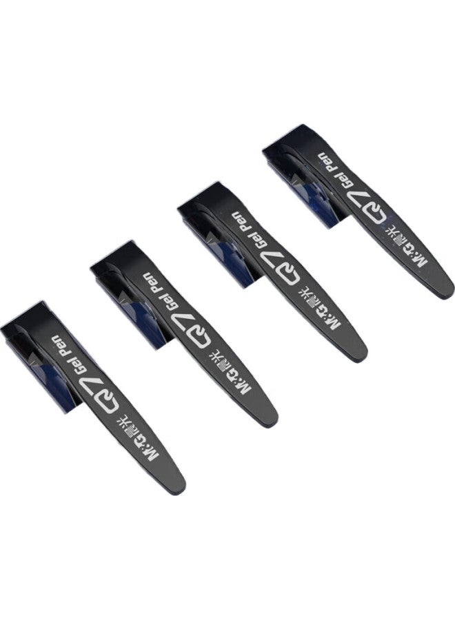 M.G Chenguang (M&G) Classic Wind Speed Q7/0.5Mm Black Gel Pen, Bullet Tip, Smooth Writing, Pull-Cap, Water-Based Pen, Office Pen, 12 Pcs (1 Eraser Included) - Image 3