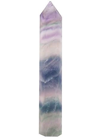 Fdit Fdit Crystal Pillar,Crystal Point Single Pointed Coloful orite Crystal Pillar Healing Meditation Crystal Quartz(3#) 