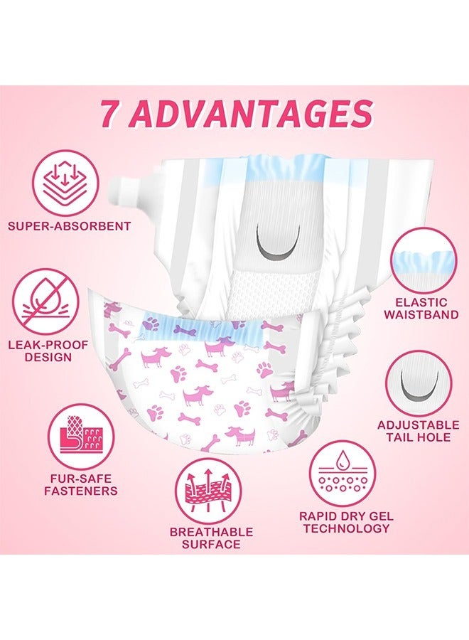 Disposable Pet Diapers for Female Dogs Super Absorbent Soft Heating and Diapers Female Liners  Including 10pcs Diapers for Dogs and Cats - Image 3